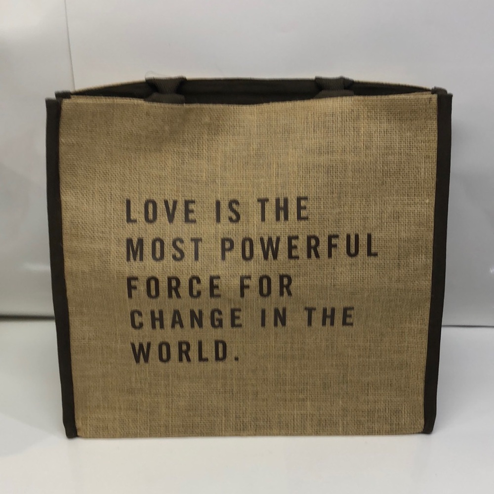 Thistle Farms Tote: Love is the Most Powerful Force Tote (Brown)